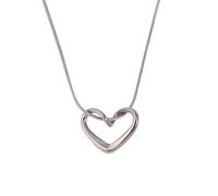 NZVCQVPU Collar minimalista de corazón lindo para niñas, gargantilla romántica simple con dije de corazón dulce, collar clásico de corazón, collar con medallón para mujer, cumpleaños, San Valentín