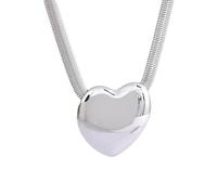 NZVCQVPU Collar minimalista de corazón lindo para niñas, gargantilla romántica simple con dije de corazón dulce, collar clásico de corazón, collar con medallón para mujer, cumpleaños, San Valentín