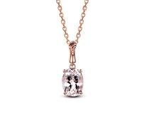 NZVCQVPU Collar para mujeres, collar de morganita con buena piedra preciosa cortada de lujo regalo de collar de damas