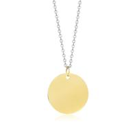 NZVCQVPU Collares de acero inoxidable para mujer, collar para mujeres cadena de pelota simple con colgante redondo
