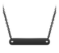 NZVCQVPU Collares de acero inoxidable para mujeres, collar para mujeres joyas simples colgante de barra lateral