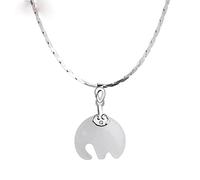 NZVCQVPU Collares de temperamento para dama, elegante collar de jade con forma de elefante y piedras preciosas, elegante collar de lujo, joyería para mujer, 40 cm, Estándar, Estándar