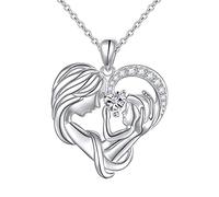 NZVCQVPU Collares para mujeres, 925 forma de circonía elegante para la cadena del rolo del día de la madres