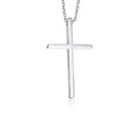 NZVCQVPU Collares para parejas para él y ella, collar a juego para parejas, colgante de cruz de plata de acero inoxidable, talla única, Estándar, Estándar