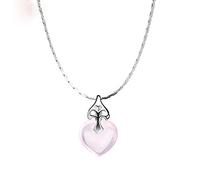 NZVCQVPU Collares Temperamento Damas Collar elegante Collar Pink Crystal Gemstone Love Cearts Pending Elegant Luxury Jewelry Pendants para mujeres Pendientes