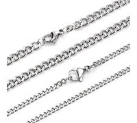 NZVCQVPU Collares vintage y modernos para adolescentes bordes de acero inoxidable regalos del día de San Valentín para hombres