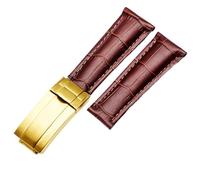 NZVCQVPU Correa de bandas de relojes de pantorrilla de 20 mm para la fecha de día de la fecha de justo correas de cuero genuinas de cuero de vaca mira pulsera para el cierre plegable de Daytona