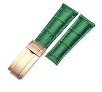 NZVCQVPU Correa de bandas de relojes de pantorrilla de 20 mm para la fecha de día de la fecha de justo correas de cuero genuinas de cuero de vaca mira pulsera para el cierre plegable de Daytona