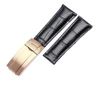 NZVCQVPU Correa de bandas de relojes de pantorrilla de 20 mm para la fecha de día de la fecha de justo correas de cuero genuinas de cuero de vaca mira pulsera para el cierre plegable de Daytona