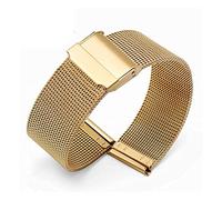 NZVCQVPU Correa de reloj elegante correa de malla de acero inoxidable macizo de liberación rápida Lenh ajustable, negro-17 mm (color: color, tamaño: 13,0 mm) (color 20 mm), 3 Fitness, Estándar