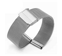 NZVCQVPU Correa de reloj elegante correa de malla de acero inoxidable macizo de liberación rápida Lenh ajustable, negro-17 mm (color: color, tamaño: 13,0 mm) (color 20 mm), 3 Fitness, Estándar