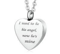 NZVCQVPU Cremation Jewelry for Ashes Aunt, Stainless Steel Heart Shape with English Dog Ashes Memorial