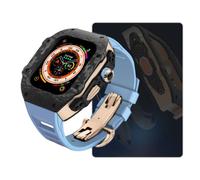 NZVCQVPU Cubierta de reloj de fibra de carbono de modernización y correa de reloj de fluoración, para ultra 9 8 7 6 5 4 SE 44 mm 45 mm de 49 mm Banda y caja de reemplazo