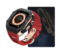 NZVCQVPU Cubierta de reloj de fibra de carbono de modernización y correa de reloj de fluoración, para ultra 9 8 7 6 5 4 SE 44 mm 45 mm de 49 mm Banda y caja de reemplazo