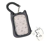 NZVCQVPU Encantadoras Cubiertas de Tarjetas de crédito Manga Protectora Soportes de fotocardio Cats Tarjeta de Oruga Protector de Llavero Catava Catch
