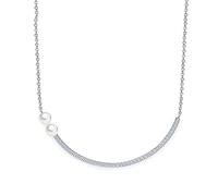 NZVCQVPU Encanto, collares de metal para mujeres cable alargado CZ y sonrisa de la sonrisa de la perla Día de San Valentín 450 mm