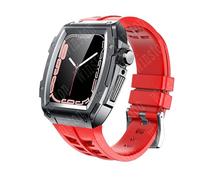 NZVCQVPU Establecimiento de modificación de 44 mm de 45 mm para un kit mod de 8 bandas de acero metálico estuche de lujo con correa de goma para la serie iWatch 7 SE 6 5 4