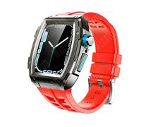 NZVCQVPU Establecimiento de modificación de 44 mm de 45 mm para un kit mod de 8 bandas de acero metálico estuche de lujo con correa de goma para la serie iWatch 7 SE 6 5 4