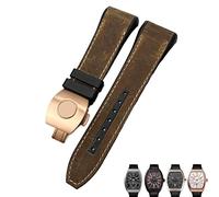 NZVCQVPU For Franck Muller Watch Band 28mm Cowhide Watch Strap Rubber Folding Buckle Watch Bands For Men Bracelet