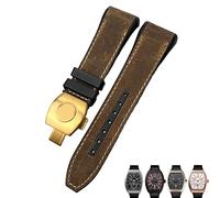 NZVCQVPU For Franck Muller Watch Band 28mm Cowhide Watch Strap Rubber Folding Buckle Watch Bands For Men Bracelet