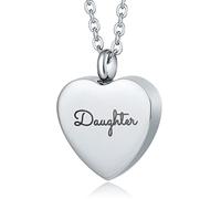 NZVCQVPU for Heart, Memory Necklaces for Loss Loved Ones Steel Memorial Locket for Men Women with Funnel Kit & Bag