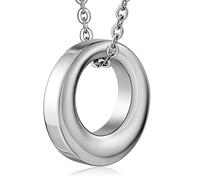 NZVCQVPU for Men, Custom Necklaces for Women Steel Circle Memorial Locket with Funnel Kit & Bag