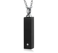 NZVCQVPU for Steel, Memory Chain Rectangular Memorial Locket for Men Women with Funnel Kit & Bag