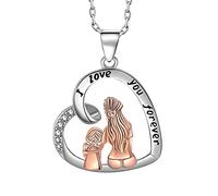NZVCQVPU for Women, for WoDiamond I Love You forever Heart Rolo Metal Necklace