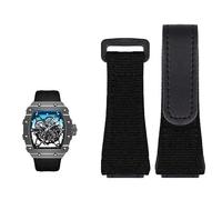 NZVCQVPU Genuine Leather strap, suitable for Richard Mille nylon strap, men RM50/53 screwdriver, four-star or five-star screw head,25mm