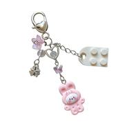 NZVCQVPU Heart Brick Designs Keychains Brick Heart Keychain Set para parejas de teclas de juego Accesorios colgantes