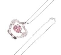 NZVCQVPU Heart for Women Sparkling Diamond Schurdy Collar de cuentas resistentes