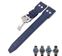 NZVCQVPU Italian Cowhide Watch Strap Black Blue Brown Watch Band For IWC PILOT Mark PORTUGIESER PORTOFINO WatchBands 22mm(A)