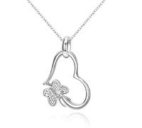 NZVCQVPU Jewelry Butterfly Heart Pendant Necklaces Alloy Necklace for Women Girls