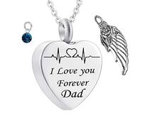 NZVCQVPU Jewelry Dad, Jewelry Men Steel Shape I Love You Forever Dad for Women with Funnel Kit & Bag