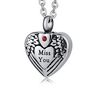 NZVCQVPU Jewelry for Ashes, Mens Costume Jewelry Steel Memorial Locket for Women with Funnel Kit & Bag