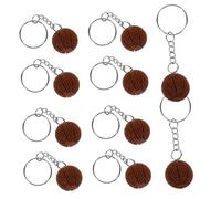 NZVCQVPU Juego de llaveros de baloncesto de resina, 12 Uds., 2,5 cm, llaveros para amantes de los deportes, colgante de moda para bolso, llavero decorativo, llavero de recuerdo