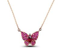 NZVCQVPU Link de cadena, mariposa con mariposa con regalos de 0.61ct de 12x13 mm para mujeres