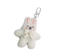 NZVCQVPU Llavero de llaves de llaves de conejos llavero con perlas twew keychain colgante para cualquier edad