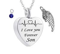 NZVCQVPU Loss of A Son for Ashes, Keepsake Steel I Love You Forever Son for Men with Funnel Kit & Bag