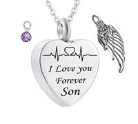 NZVCQVPU Loss of A Son for Ashes, Keepsake Steel I Love You Forever Son for Men with Funnel Kit & Bag