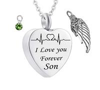 NZVCQVPU Loss of A Son for Ashes, Keepsake Steel I Love You Forever Son for Men with Funnel Kit & Bag