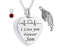NZVCQVPU Loss of A Son for Ashes, Keepsake Steel I Love You Forever Son for Men with Funnel Kit & Bag