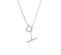 NZVCQVPU Necklace Ladies Fashion Jewelry 925 Silver Simple Long Chain Clasp Necklace Ladies Exquisite Fashion Party Jewelry Pendant