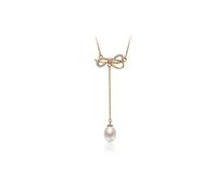 NZVCQVPU Necklace Necklace S925 Silver Freshwater Pearl Pendant Chain 7-8mm White Drop Shape Fashion Female Jewelry Gift Pendant