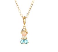 NZVCQVPU Para mujeres, cuentos dulces princesa elegante flores brillantes, collar, vacaciones de hadas tinkerbell