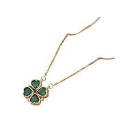 NZVCQVPU Para mujeres, retro afortunado cuatro collar de 4 corazón