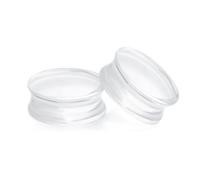 NZVCQVPU Piercing Jewelry 2 Pcs 00g Acrylic Ear Gauges Kit,Ear Plug Tunnels 10mm Round Tunnel Plug Set Transparent