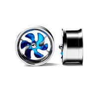 NZVCQVPU Piercing Jewelry 2Pieces 0G Stainless Steel Gauge Kit,Mens Tunnel Gauges 8mm Round with Fan Tunnels for Ears Red