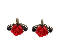 NZVCQVPU Pulsera de pulgar Mid Tumba Sizer Goth The Decor Black Metal Red