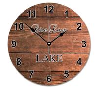 NZVCQVPU Reloj de pared de 10 pulgadas, estilo desgastado, elegante, de madera, degradado, funciona con pilas, para decoración de jubilación, sala de estar, regalo para hombre, mujer y amigo